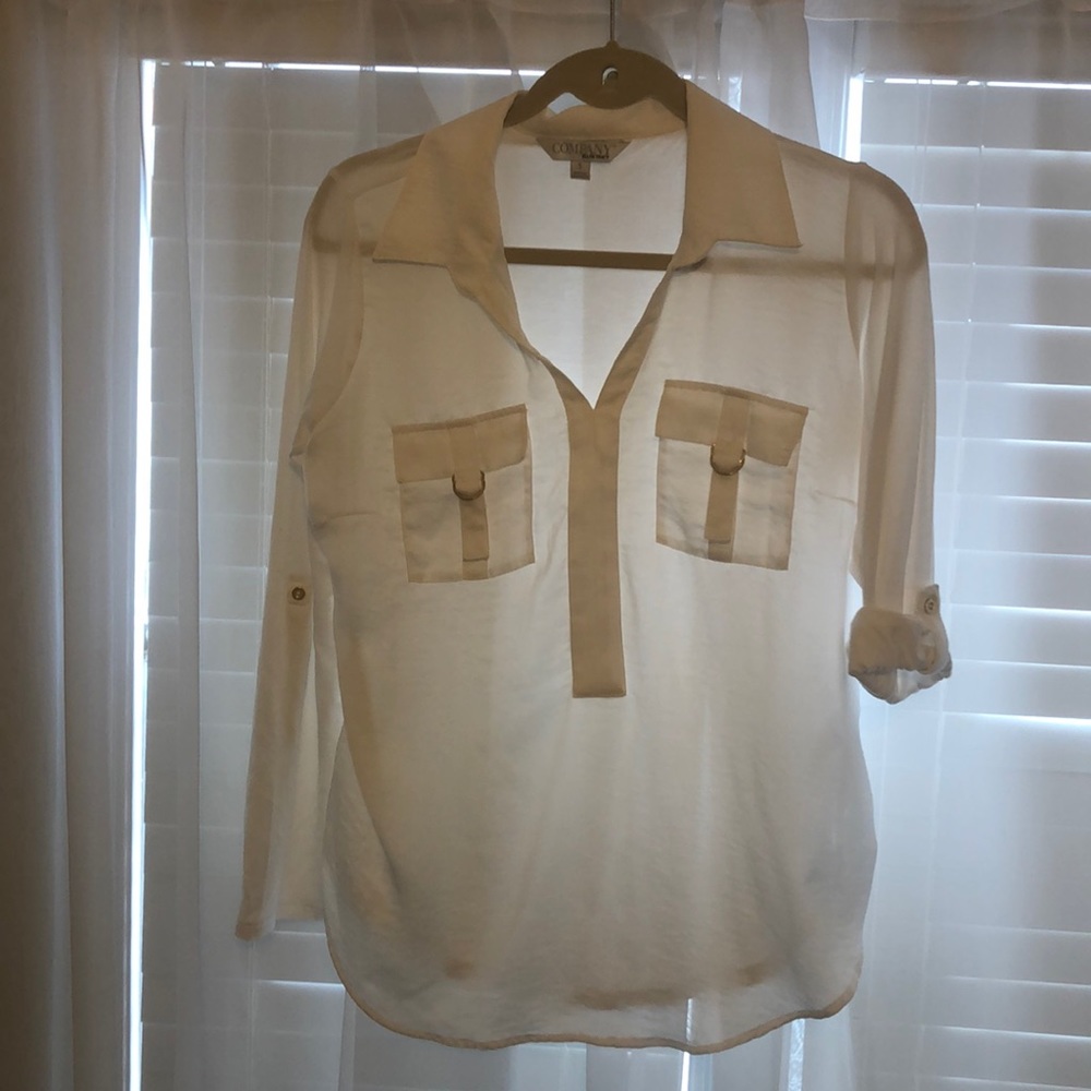 Sheer white top